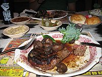 USA - Amarillo TX - Big Texan 11oz Rib Eye Steak, Mushrooms, Green Beans and Texas Rice (20 Apr 2009)